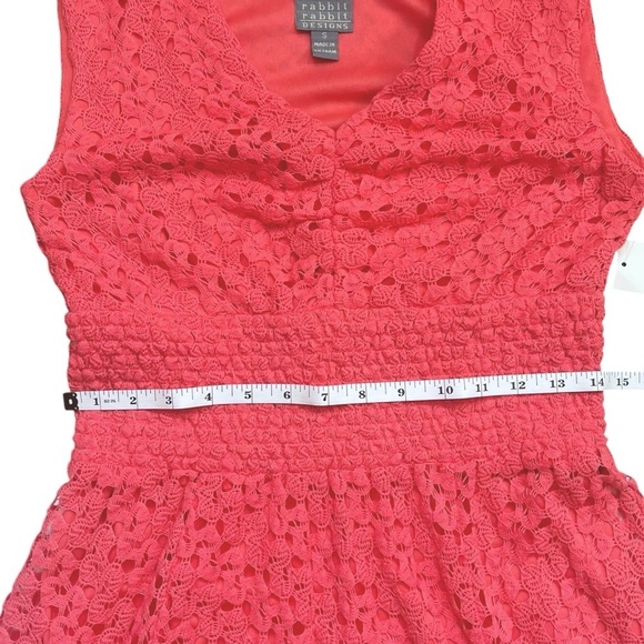 NWT Rabbit Coral Lace Overlay Full Coverage A-Line Dress sz S - Picture 7 of 11